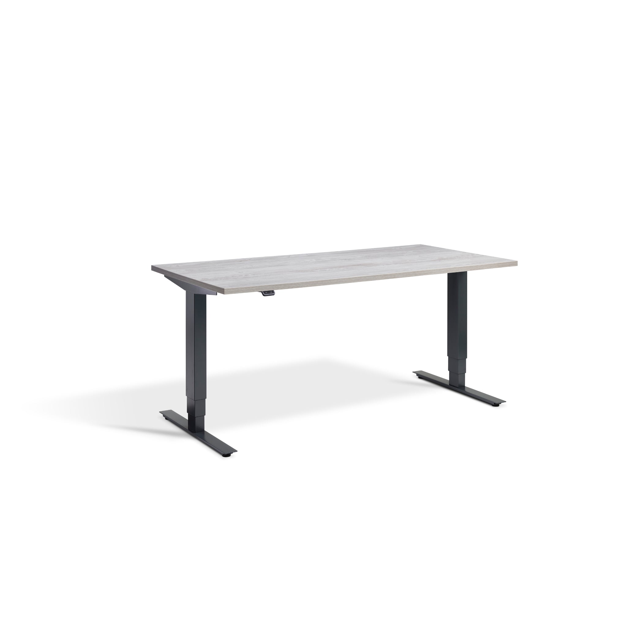 Quiet Motor Standing Desk with Anthracite Frame and Cascina Pine Desktop