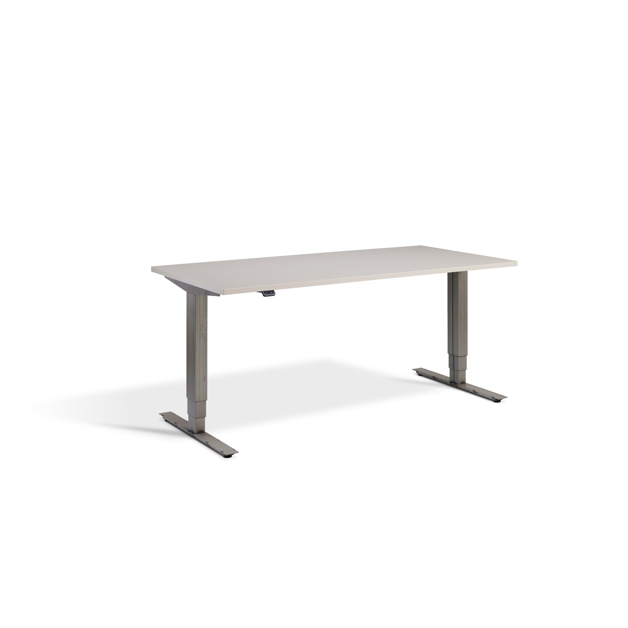 Quiet Motor Standing Desk with Anthracite Frame and Cashmere Desktop