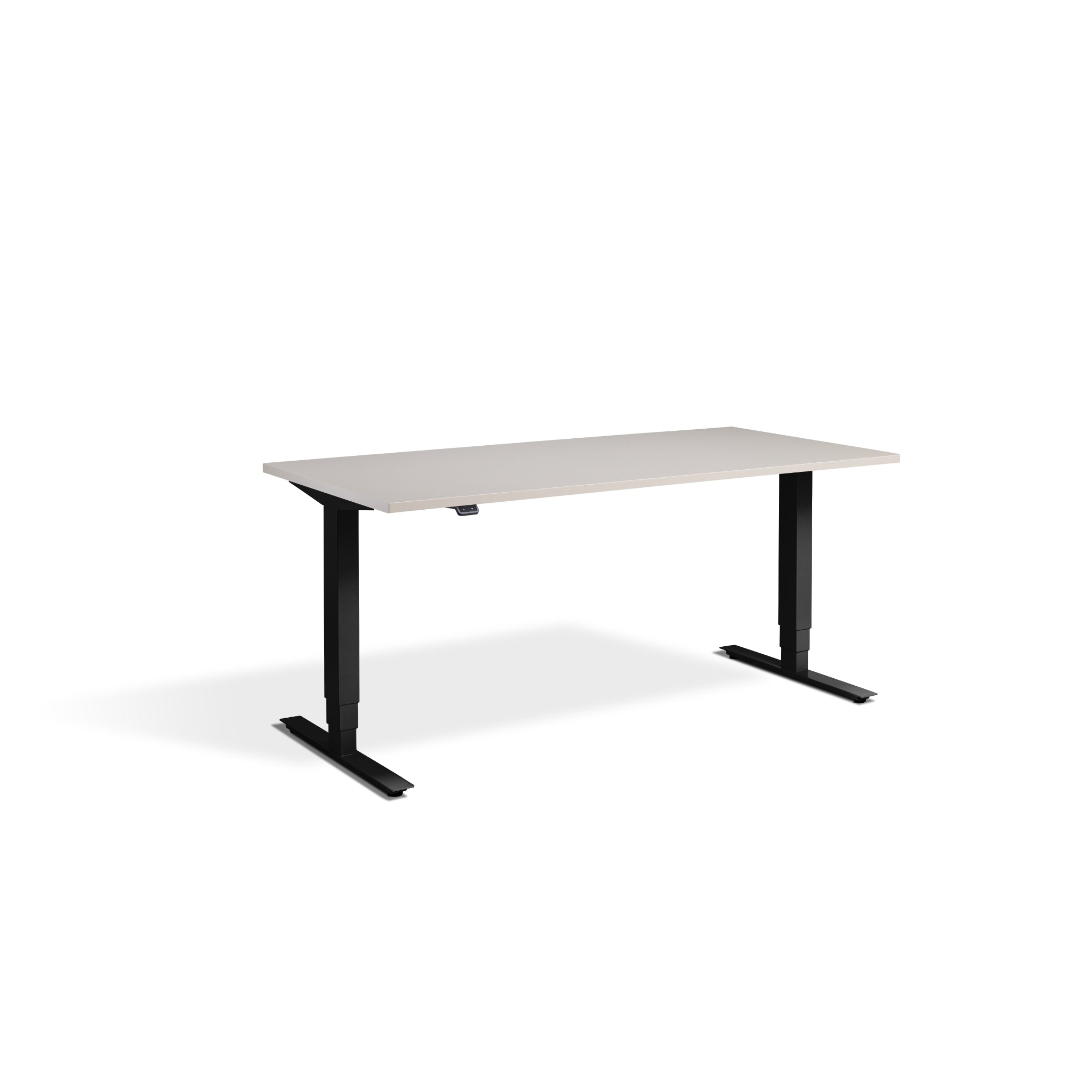 Quiet Motor Standing Desk with Black Frame and Cashmere Desktop