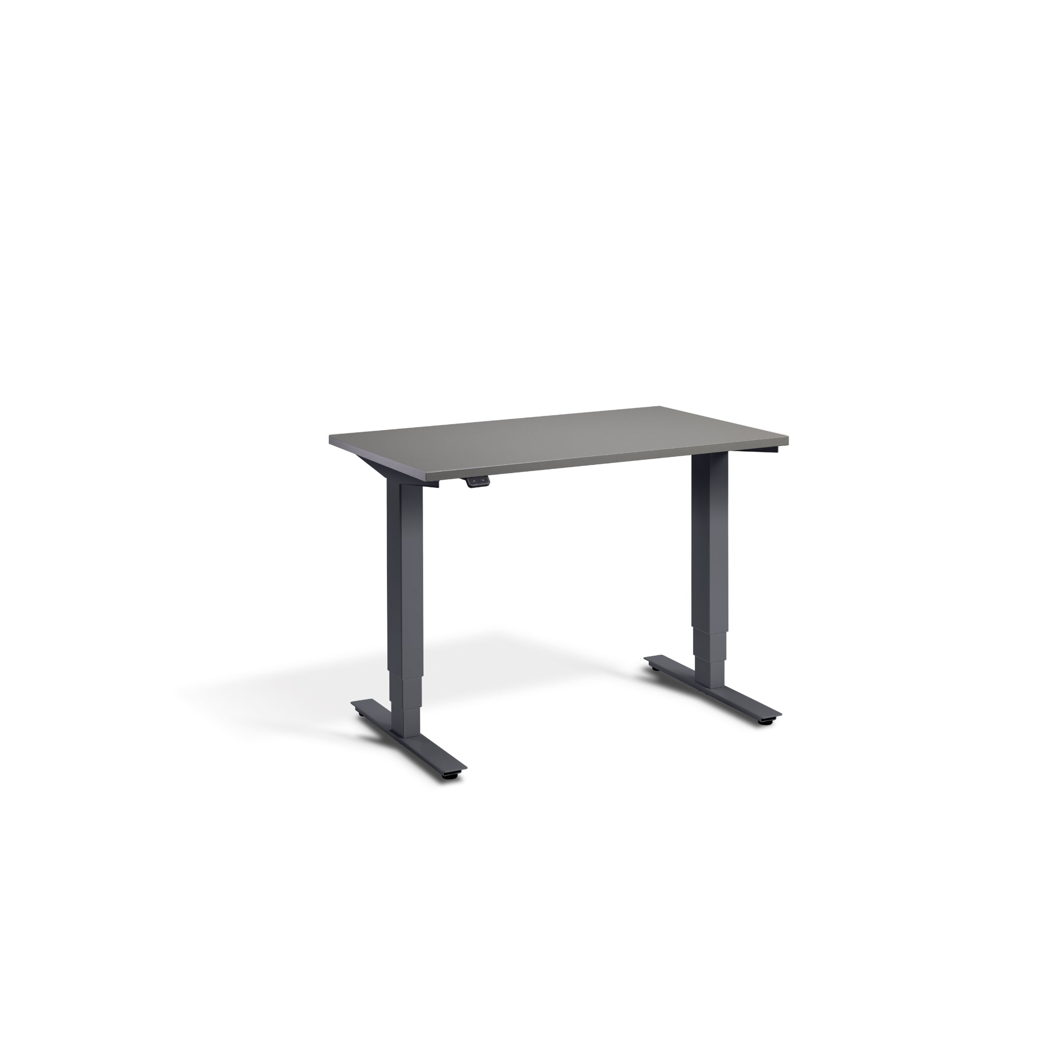 Quiet Compact Desk with Anthracite Frame and Graphite Desktop