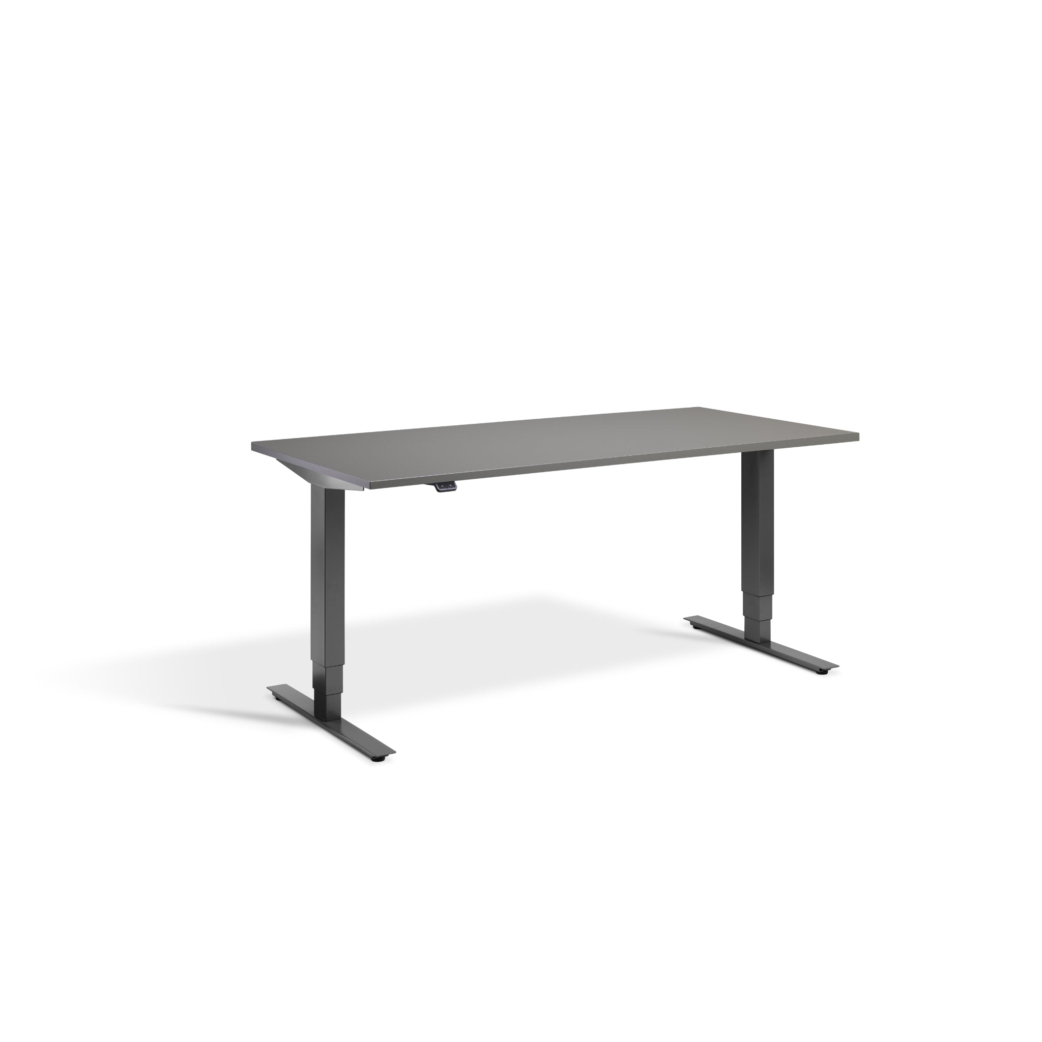 Quiet Motor Standing Desk with Dark Grey Frame and Graphite Desktop