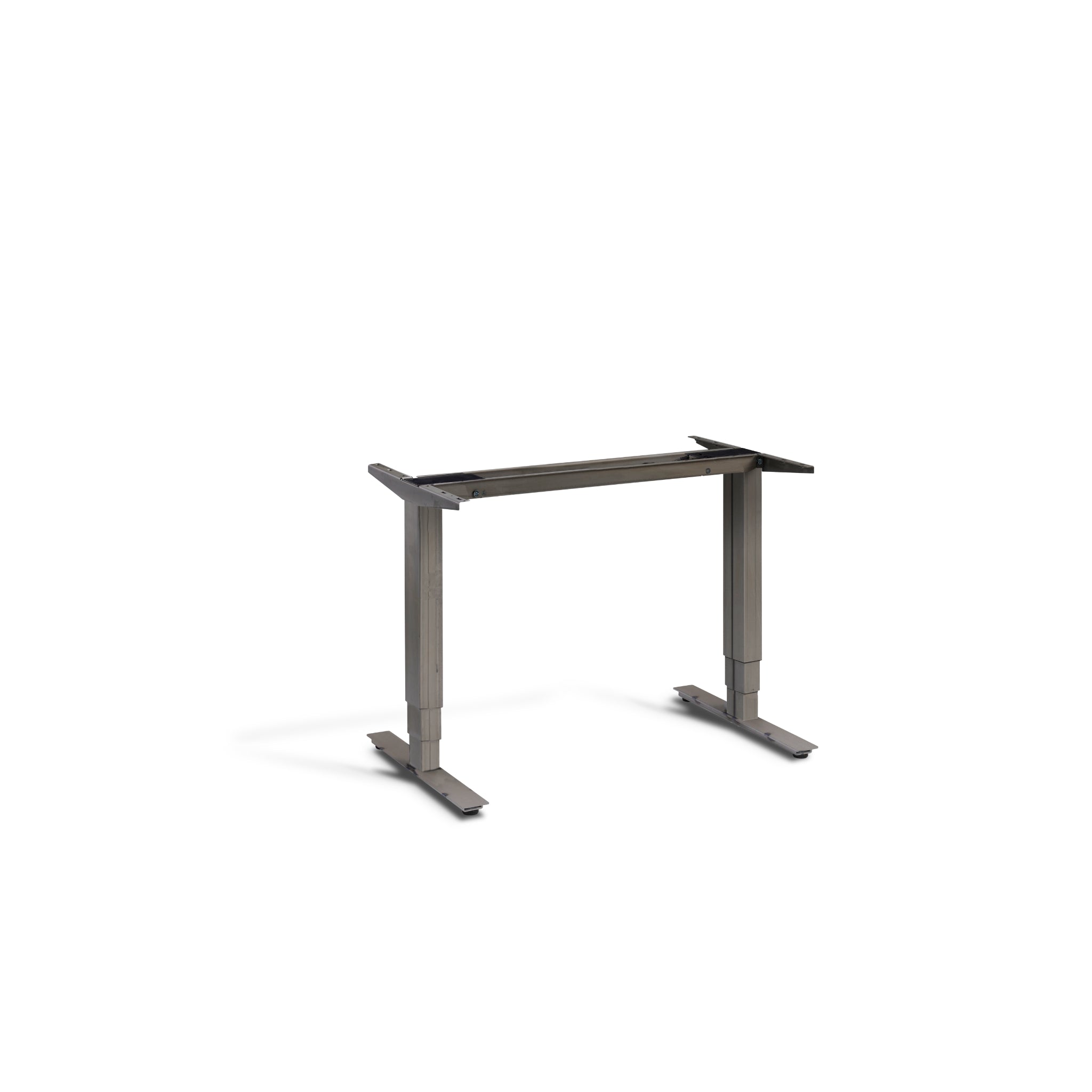 Quiet Compact Desk with Raw Steel Frame Only