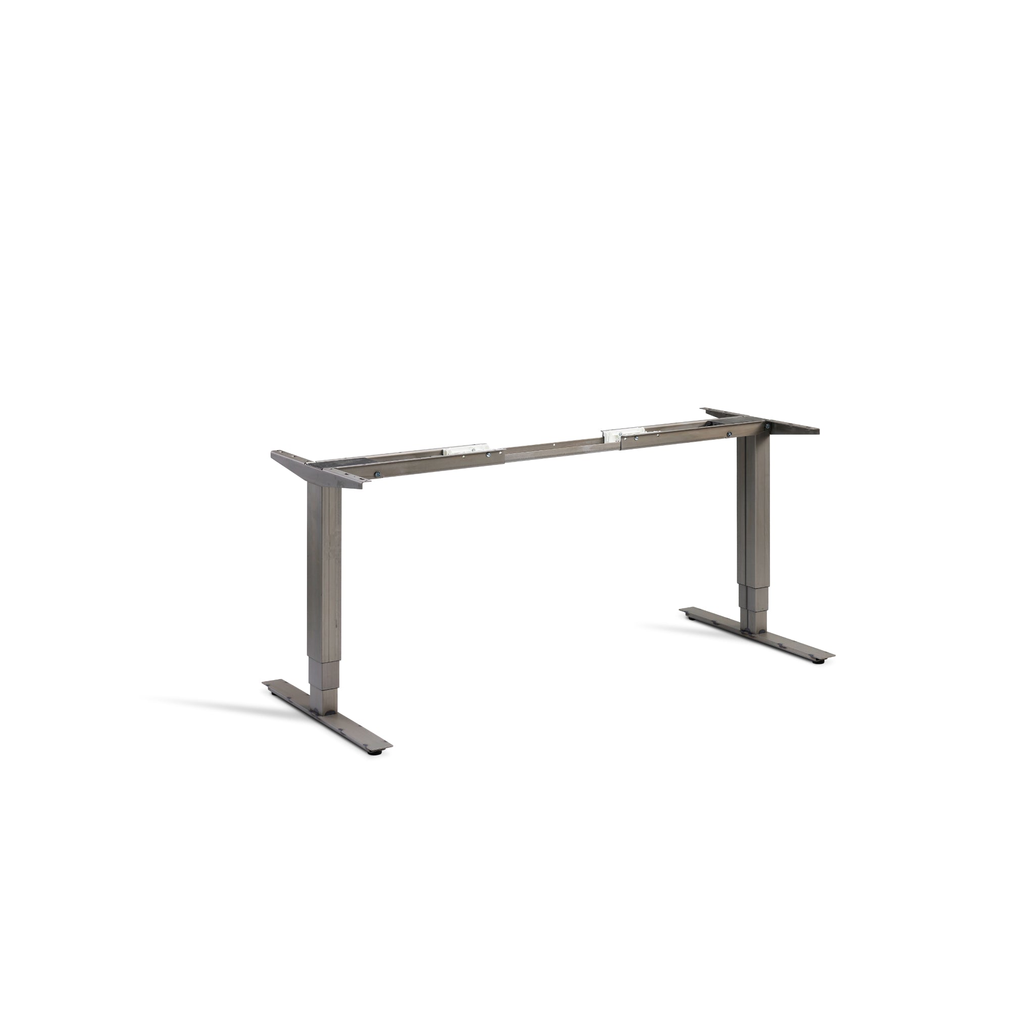 Quiet Compact Desk with Raw Steel Frame Only
