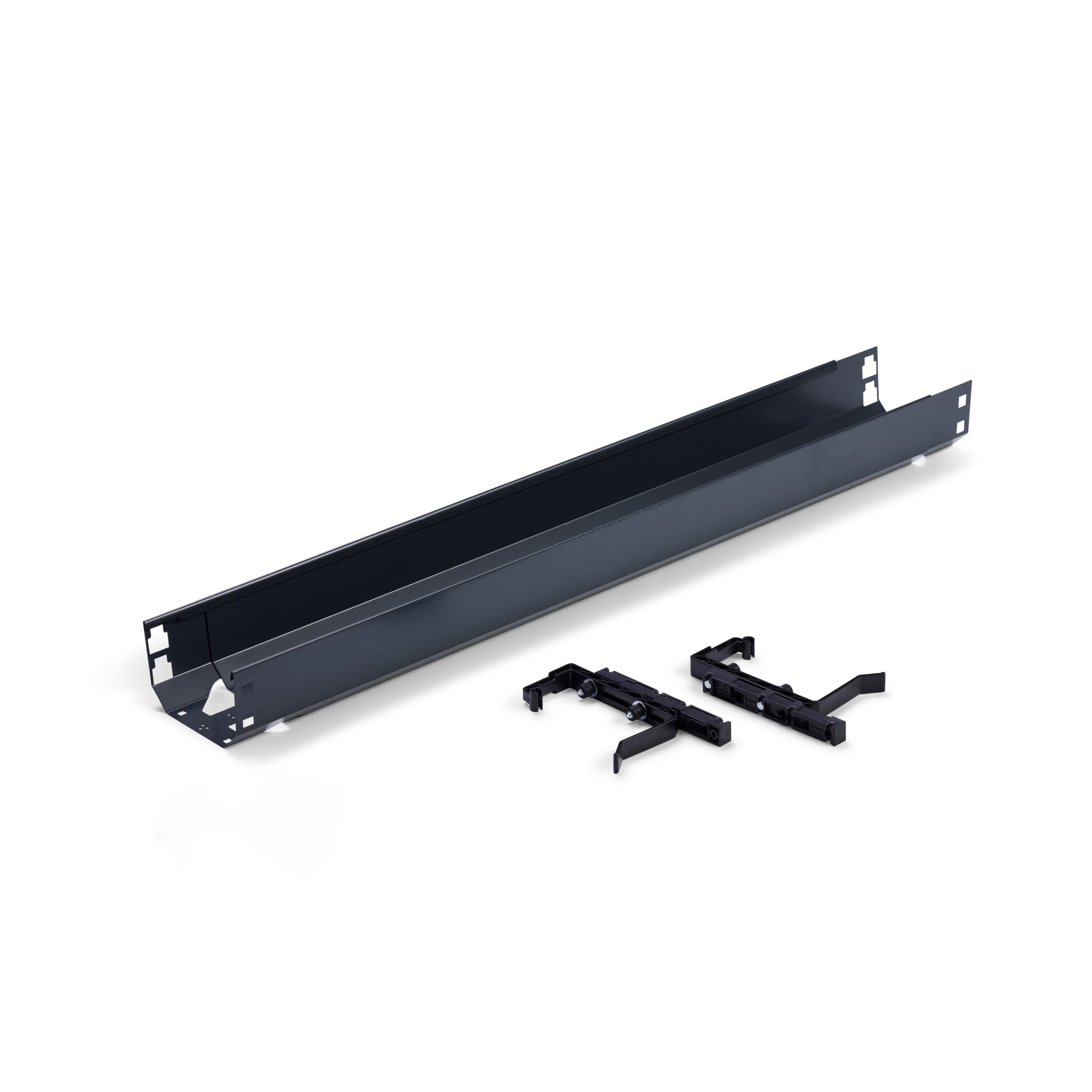 Cable Management Tray with Brackets in Anthracite Finish